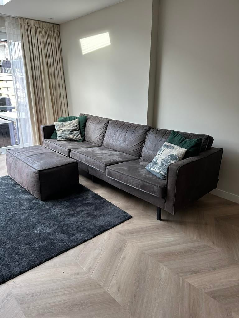 Bank + poef, Ophalen, Gebruikt, Overige materialen