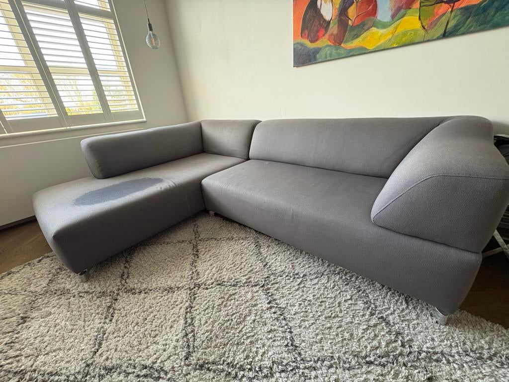 Leolux Faya Lobi Hoekbank - Ploegstof - Opknapper, Huis en Inrichting, Banken | Bankstellen, Ophalen, Gebruikt, Hoekbank, Stof