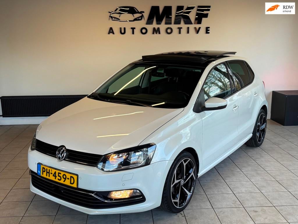 Volkswagen Polo 1.4 TDI 2015 DSG AUTOMAAT/PANO/LEER/ECC/LMV!, Gebruikt, Euro 6, 580 kg, Wit