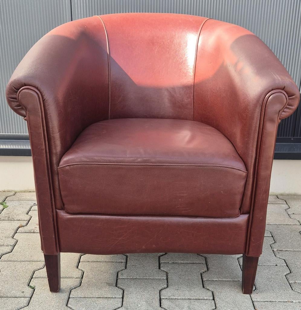 Schapenleren club fauteuil, Ophalen of Verzenden