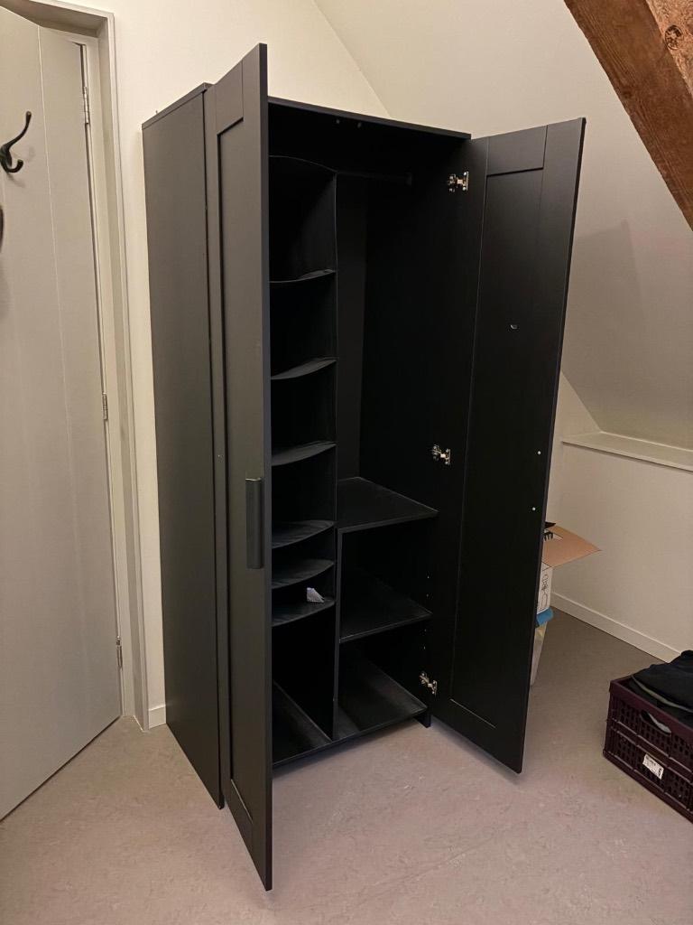 Kasten, Ophalen, Met deur(en), Gebruikt, Zwart