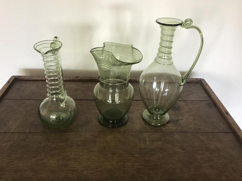 Oud Czech groen glas, Ophalen of Verzenden