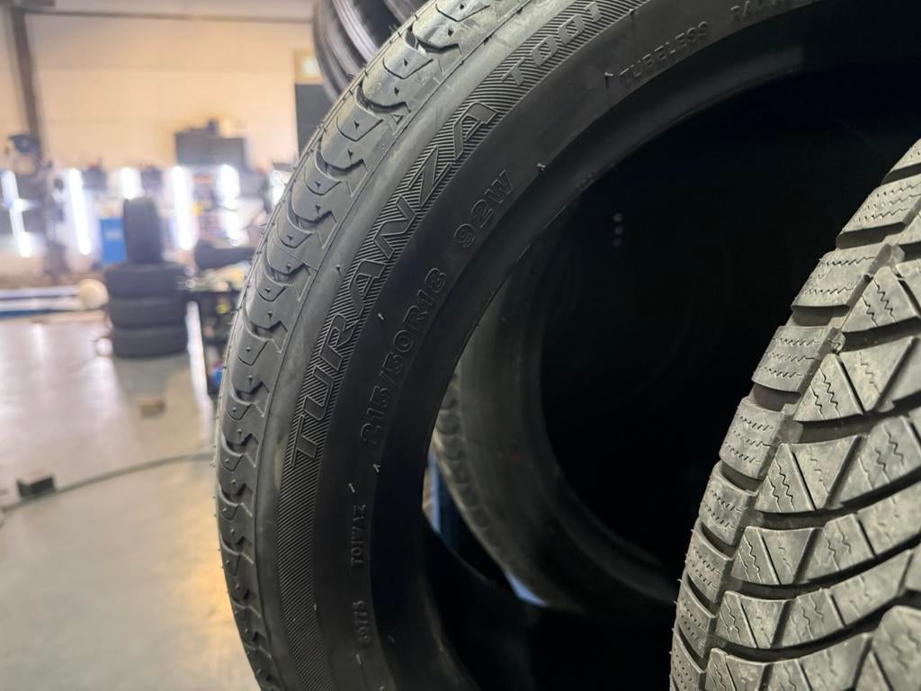 4x 215 50 18 92W Bridgestone Turanza T001 Demo NIEUW, 18 inch, 215 mm, Nieuw, Ophalen of Verzenden