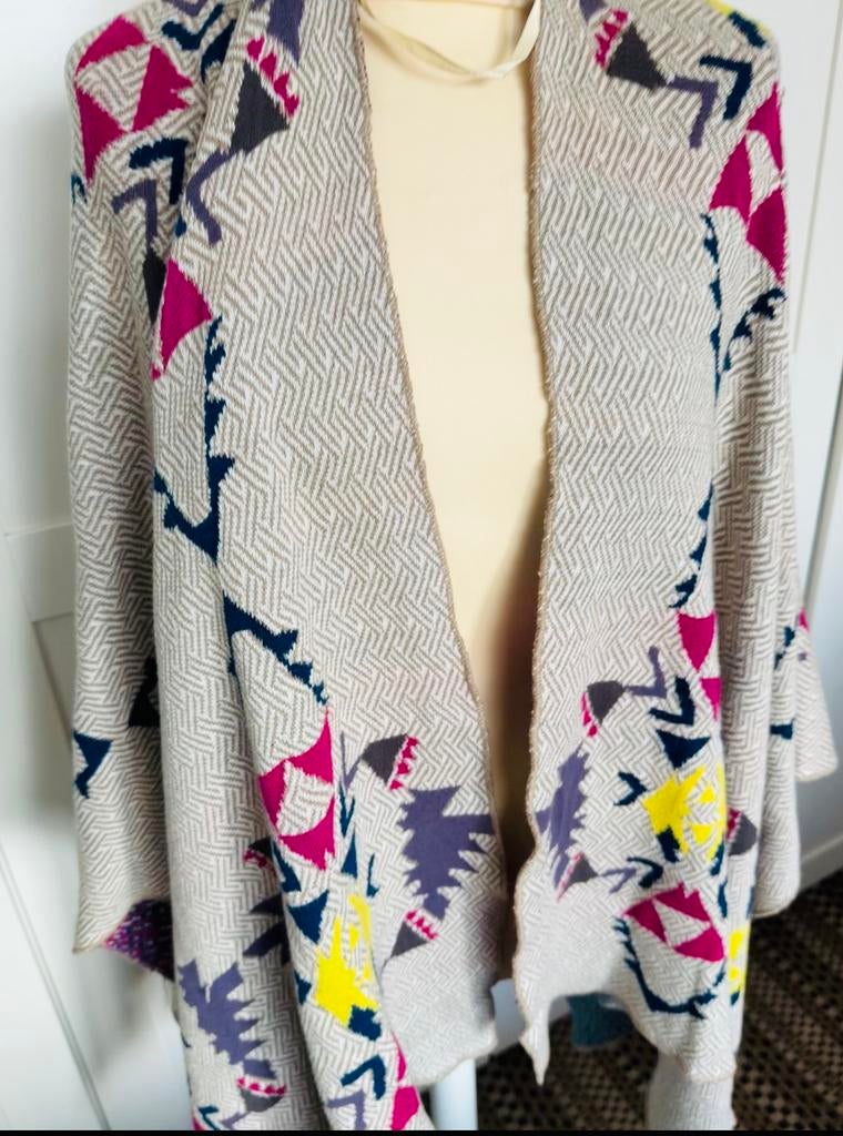 Mooie Poncho Dames l/xl, Kleding | Dames, Truien en Vesten, Ophalen of Verzenden, Zo goed als nieuw, Maat 42/44 (L), Overige kleuren