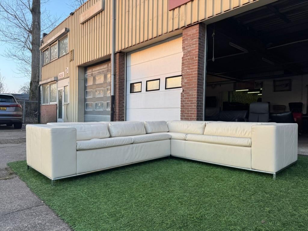 Hoekbank relax bank  leer design bankstel+Gratis bezorging!, Ophalen, Geen, Design, Hoekbank