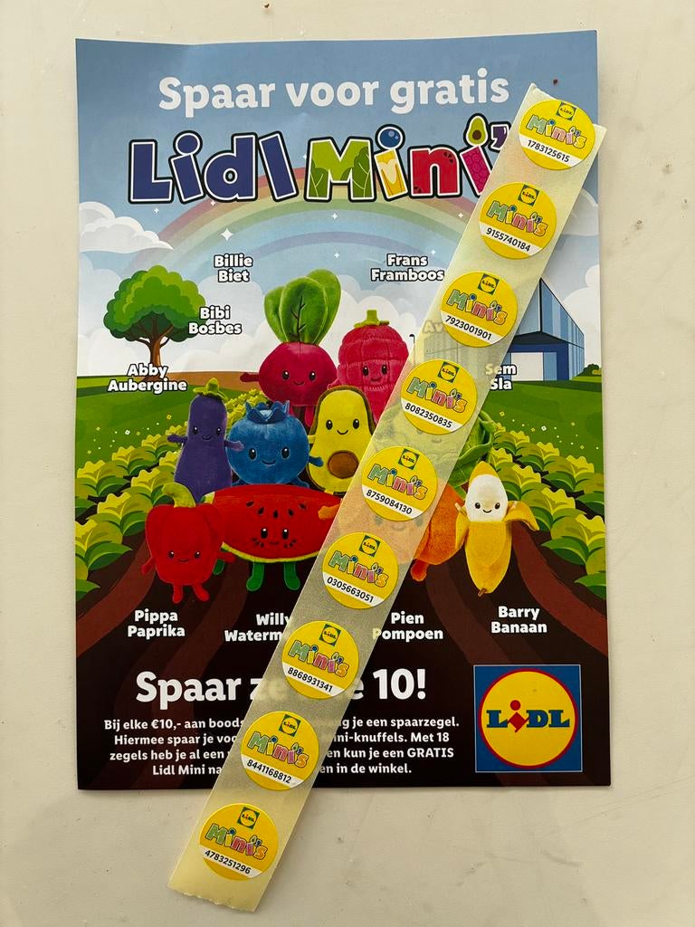 Lidl mini’s 11 zegels (onopgeplakt), Verzamelen, Supermarktacties, Lidl, Ophalen