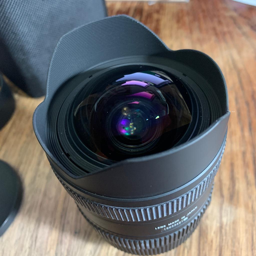 Sigma 8-16mm f/4.5-5.6 DC HSM in super nette staat met hoes, Ophalen of Verzenden, Zo goed als nieuw, Groothoeklens, Zoom