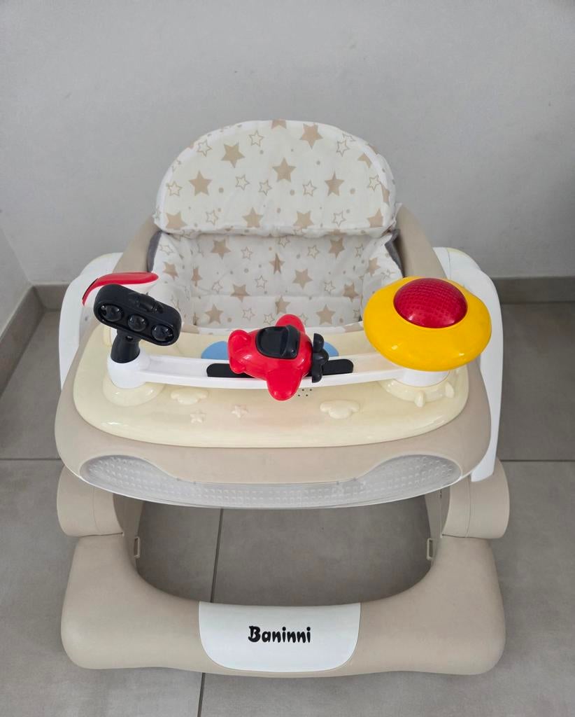 Loopstoel Banini - Beige en Verstelbaar - Zo goed als nieuw, Ophalen, Zo goed als nieuw