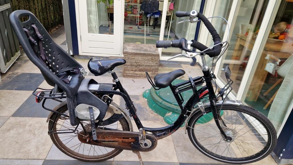 Papa fiets met kinderzitjes - Ideaal voor gezinnen, Gebruikt, Versnellingen, 53 tot 57 cm, Ophalen