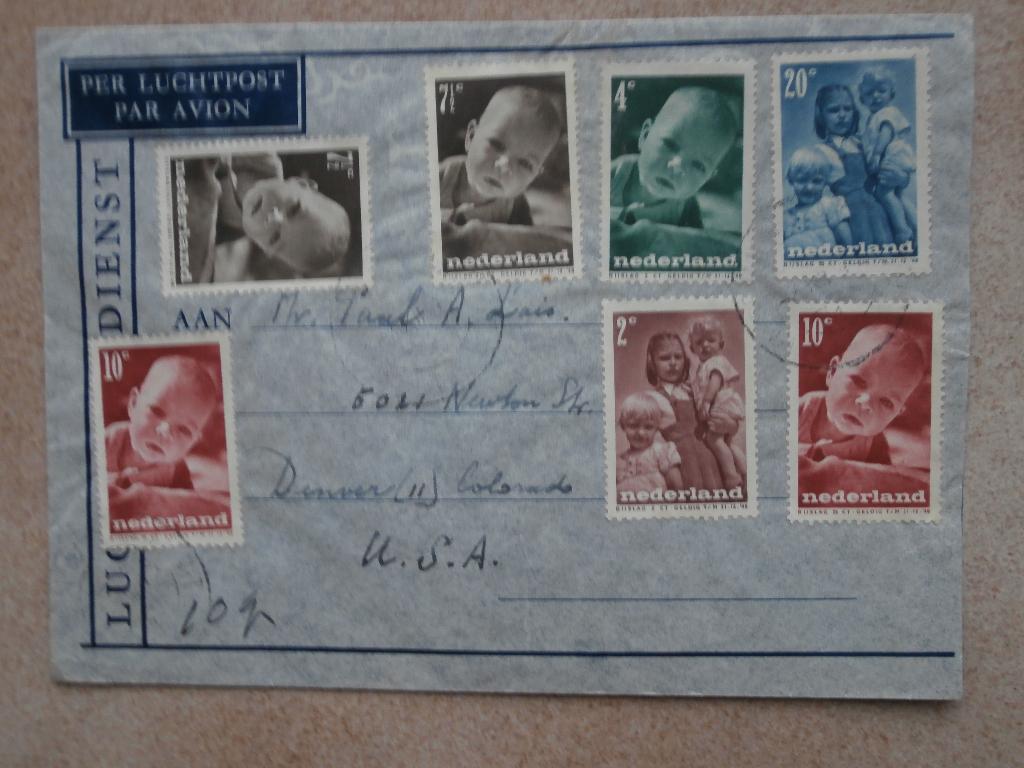 NL 1947; Env. met serie KINDERZEGELS LEES, Verzenden, Envelop