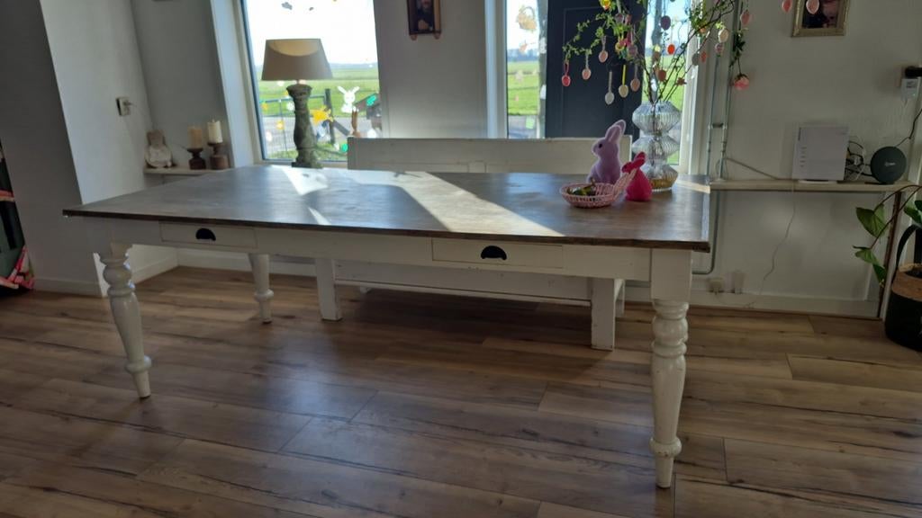 Brocante eettafel, Huis en Inrichting, Tafels | Eettafels, Ophalen