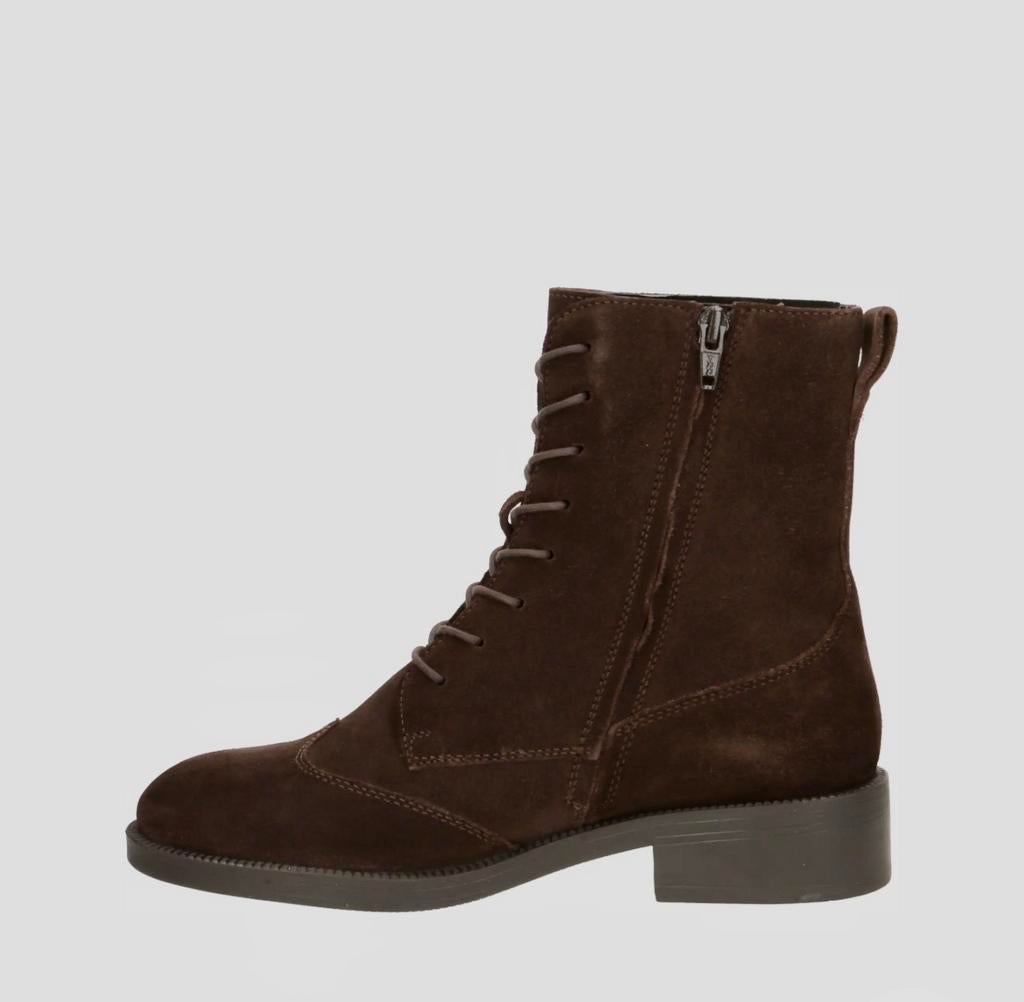 Bruine suède veterlaarsjes, Ophalen, Zo goed als nieuw, Bruin, Lage of Enkellaarzen