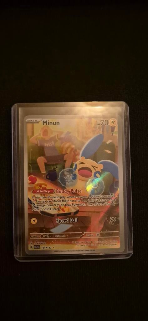 Minun (PAR 194) - Paradox Rift - Pokémon Kaart, Ophalen of Verzenden, Zo goed als nieuw, Losse kaart