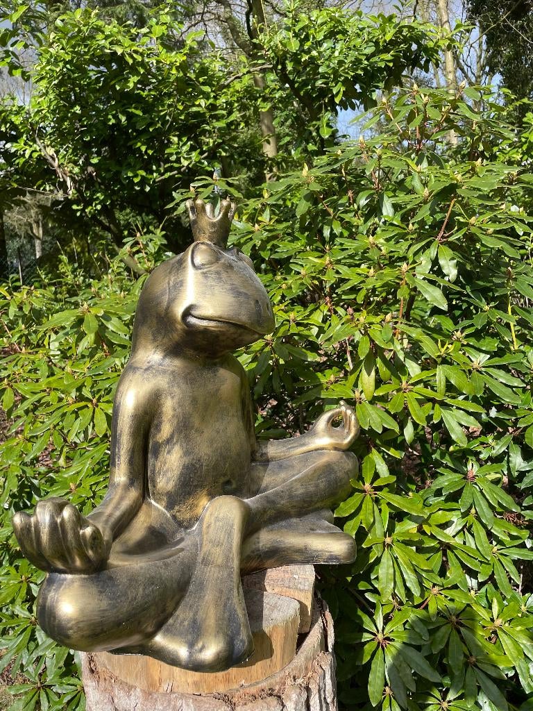 Beeld Zen kikker, tuin, zen, zwembad, vijver yoga 60cm, Tuin en Terras, Tuinbeelden, Ophalen, Nieuw, Kunststof, Dierenbeeld