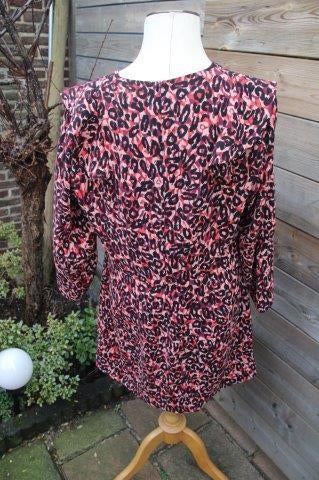 Jurk rood/ zwart/ zalm Karen Millen mt 44 Vaste prijs OPRUIM, Karen Millen, Verzenden, Maat 42/44 (L), Zo goed als nieuw