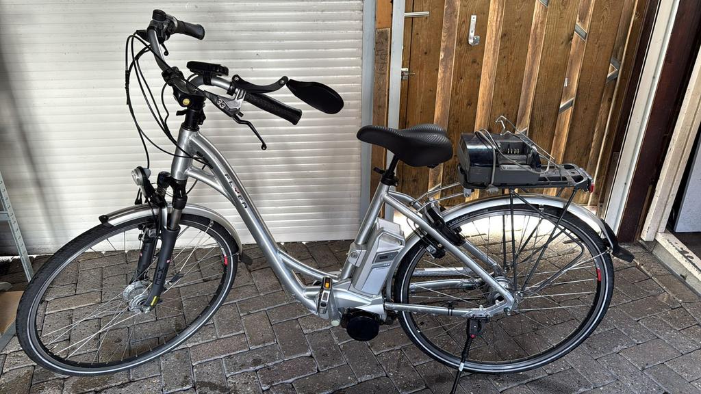Mooie flyer elektrische fiets middenmotor ebike 36v 1500 km, Fietsen en Brommers, Elektrische fietsen, Ophalen of Verzenden, Gebruikt