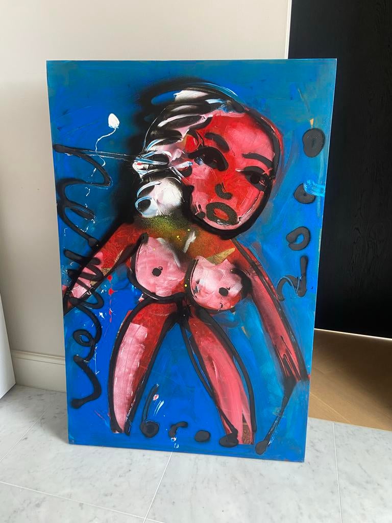 Imitatie schilderij van Herman Brood, Ophalen