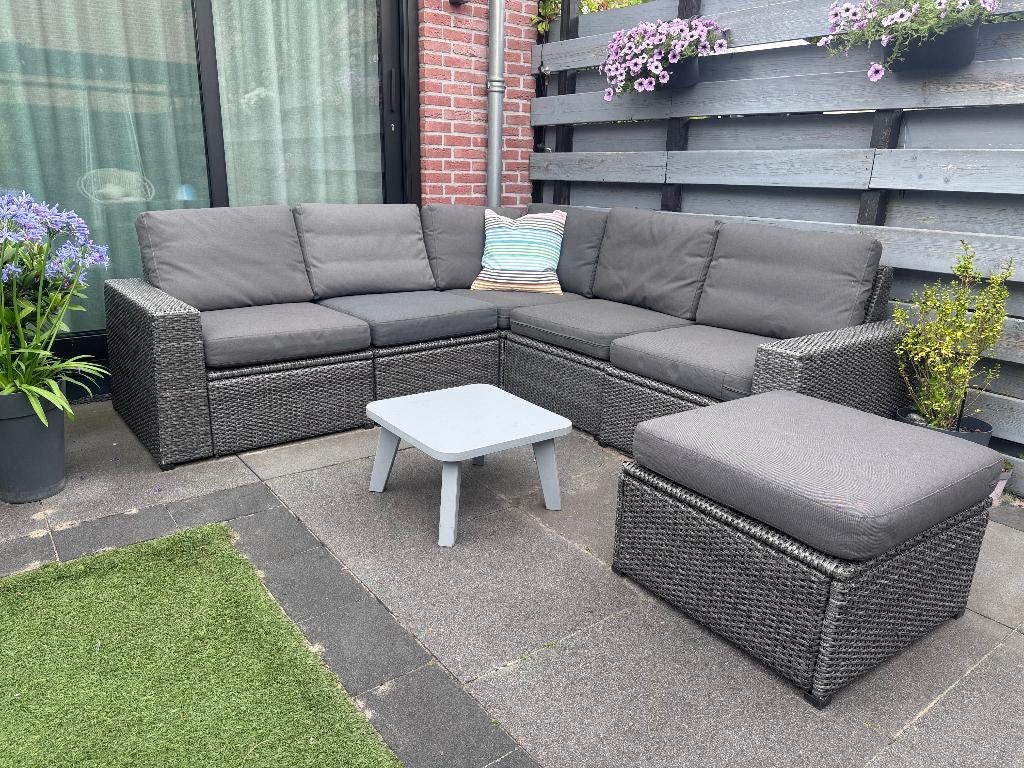 IKEA SOLLERÖN modulaire tuin loungeset / loungebank, Tuin en Terras, Tuinsets en Loungesets, Gebruikt, Loungeset, Kunststof, 6 zitplaatsen
