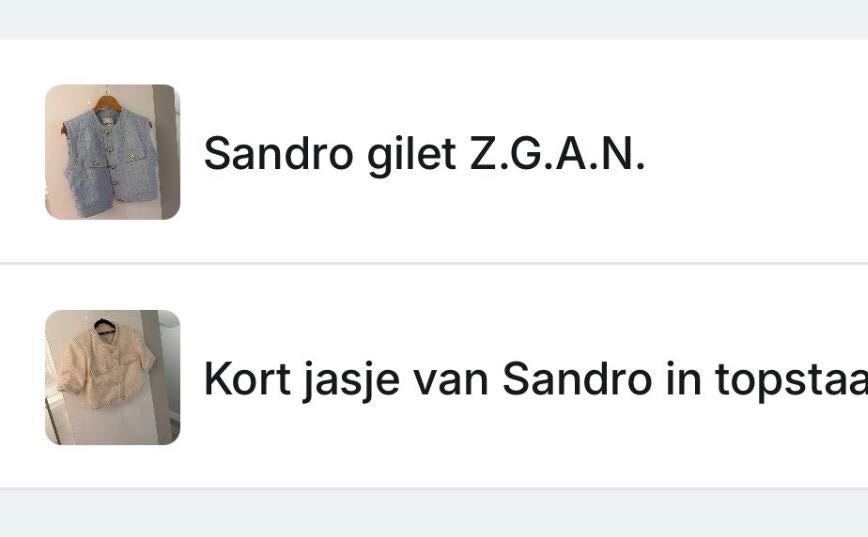 Jasje en gilet van sandro, Ophalen of Verzenden, Zo goed als nieuw