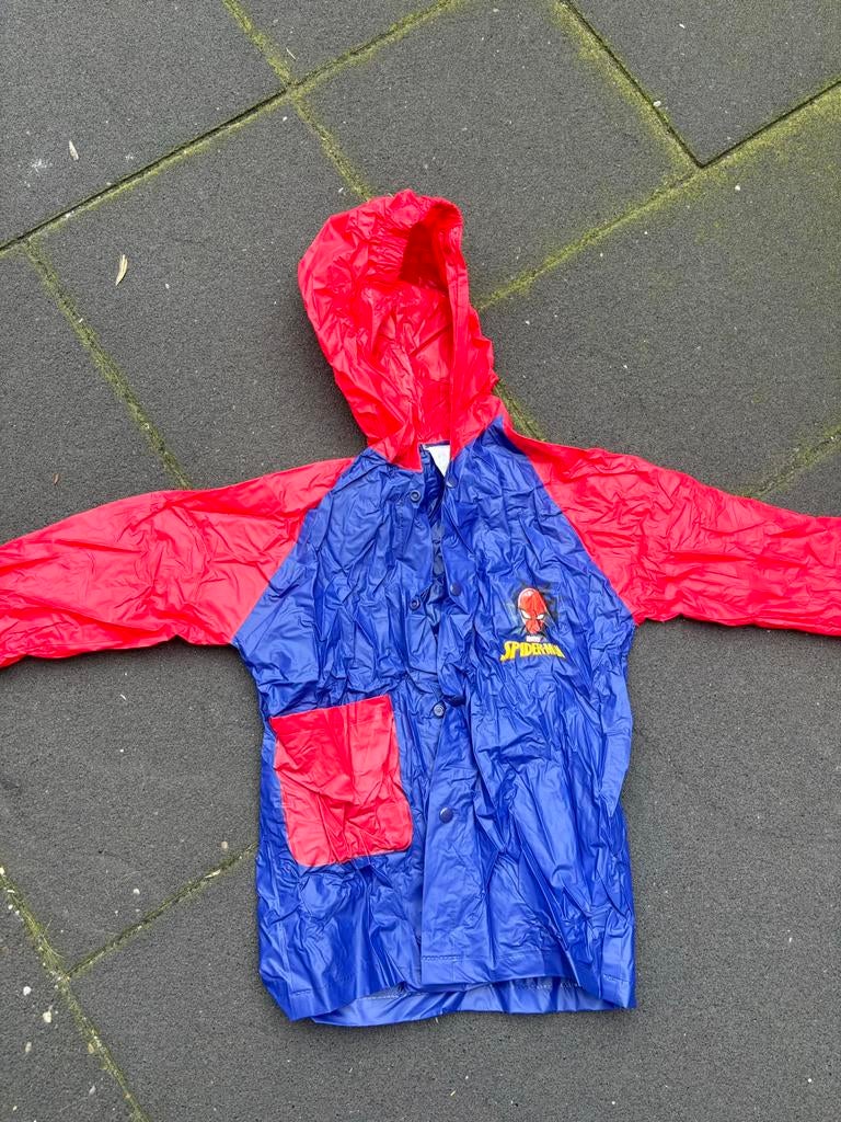Spiderman regenjas 98 / 104, Ophalen of Verzenden, Zo goed als nieuw, Regenjas