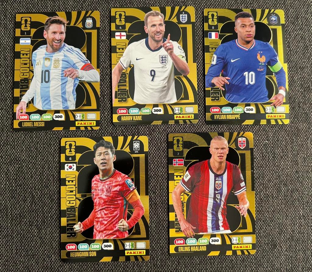 Panini Fifa world cup 2026 Golden ballers 1,4,5,6 en 7, Hobby en Vrije tijd, Stickers en Plaatjes, Ophalen of Verzenden, Nieuw