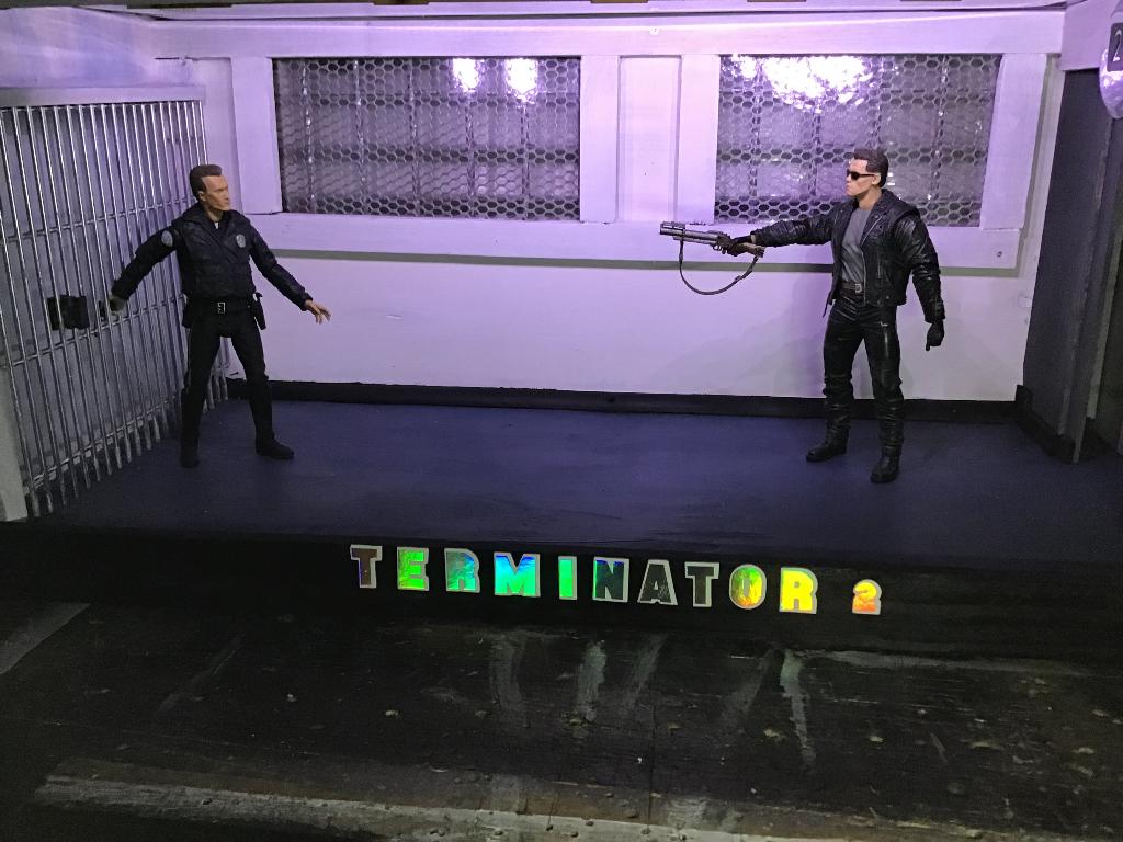 Diorama terminator 2 pescadero escape door mij gemaakt., Verzamelen, Ophalen of Verzenden, Nieuw, Film, Actiefiguur of Pop