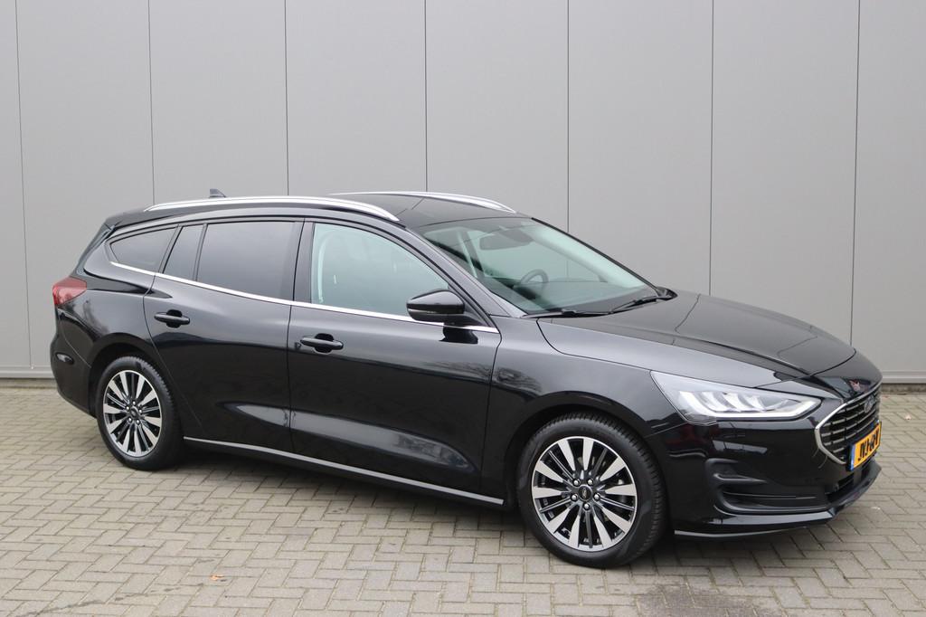 Ford FOCUS Wagon 125PK EcoB. Hybrid Automaat Titanium Naviga, Gebruikt, Euro 6, Zwart, Hybride Elektrisch/Benzine