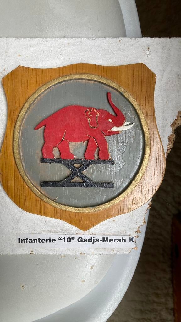 KNIL Infanterie 10 Gadja Merah, Ophalen of Verzenden, Landmacht, Nederland, Embleem of Badge