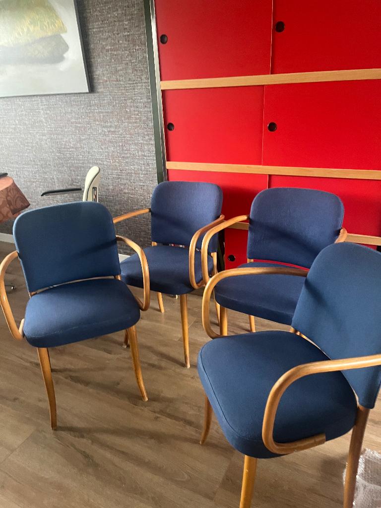 Thonet eetkamerstoelen, Ophalen, Gebruikt, Blauw, Thonet