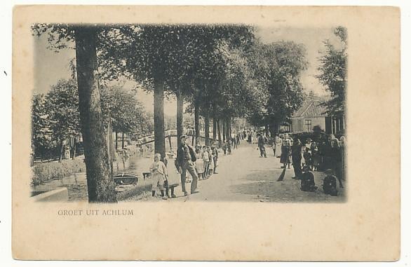 Groet uit Achlum, Ophalen of Verzenden, Voor 1920, Ongelopen, Friesland