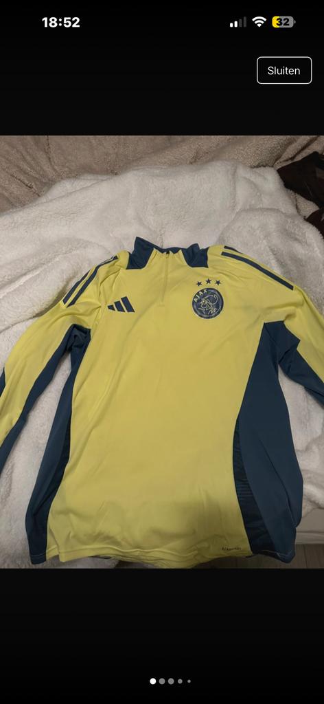 Ajax training jack, Kleding | Heren, Sportkleding, Ophalen of Verzenden, Zo goed als nieuw, Blauw, Voetbal