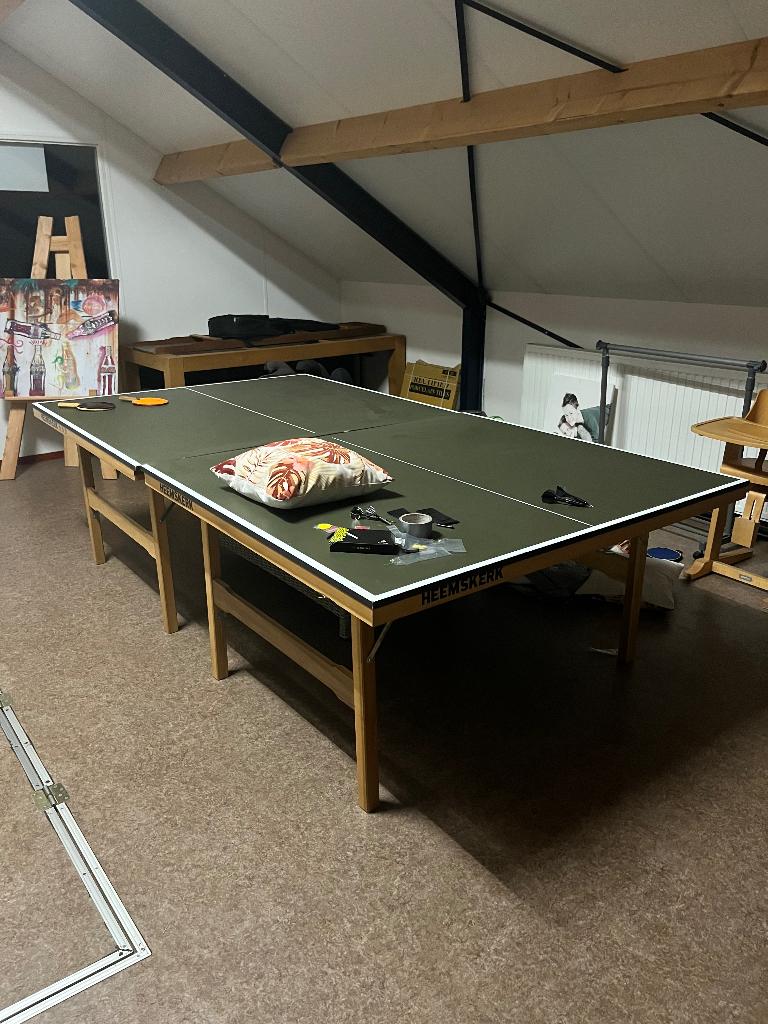 Tafeltennistafel - Robuust - Heemskerk, Sport en Fitness, Tafeltennis, Ophalen, Gebruikt, Tafel Indoor, Inklapbaar