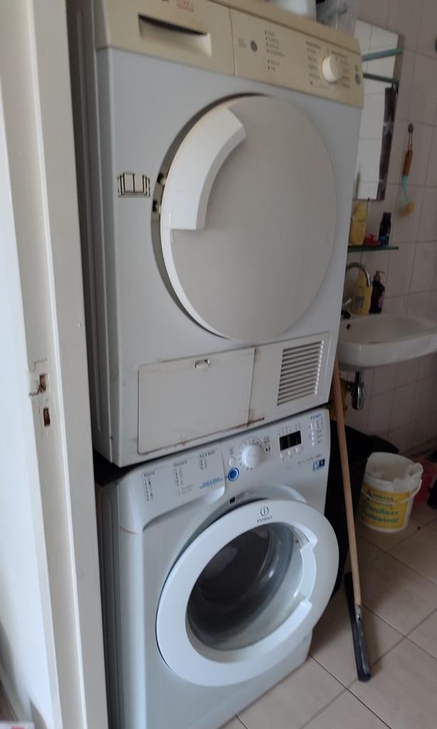 Indesit wasmachine en Bosch Maxx 6 Sensitive droger, 6 tot 8 kg, Ophalen of Verzenden, Gebruikt, 85 tot 90 cm