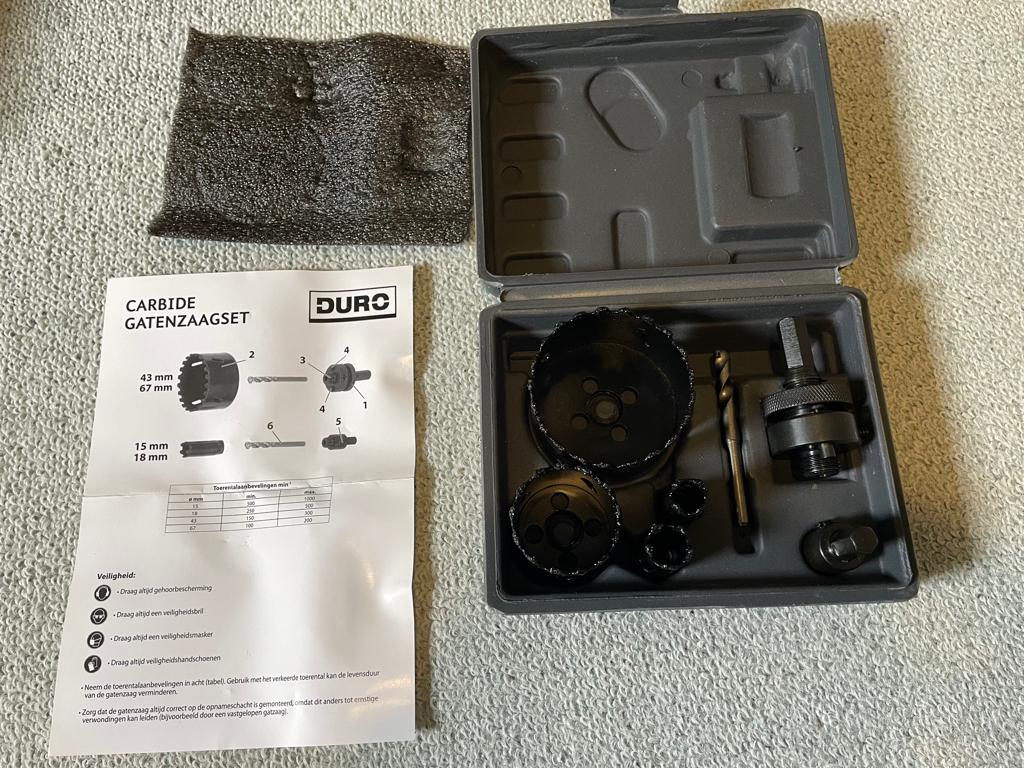 Beton gaten zaag set Duro, Overige typen, Nieuw, Ophalen of Verzenden, 30 tot 70 mm