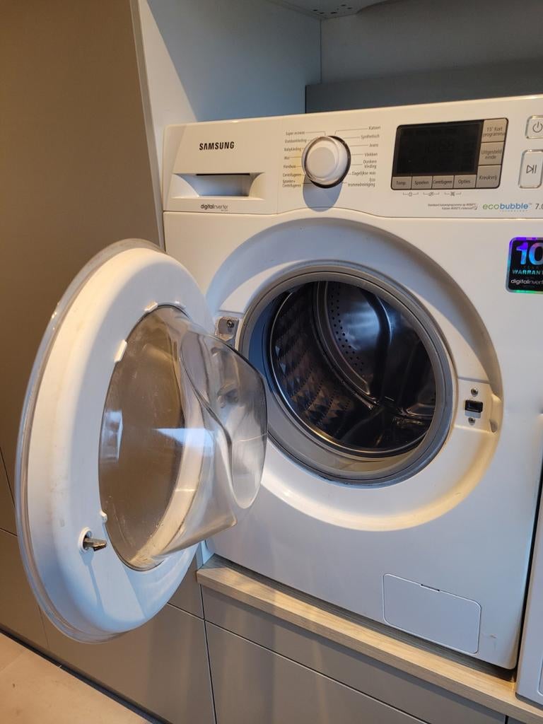 Samsung Wasmachine EcoBubble 7.0kg, Witgoed en Apparatuur, Wasmachines, Ophalen, Zo goed als nieuw, Voorlader, Kort programma