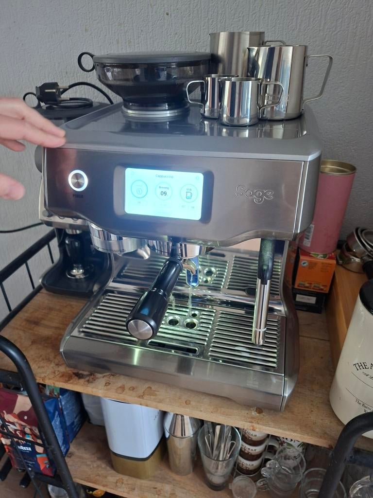 Sage Piston Koffiezetapparaat - Barista Kwaliteit Thuis, Espresso apparaat, Zo goed als nieuw, Gemalen koffie, Ophalen
