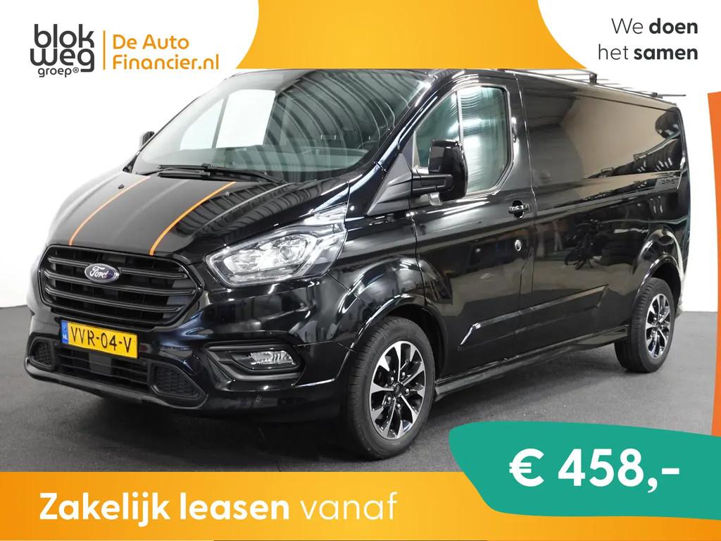 Ford Transit Custom 170pk Automaat L2H1 Raptor € 27.490,00, Euro 6, 4 cilinders, Leder en Stof, Zwart