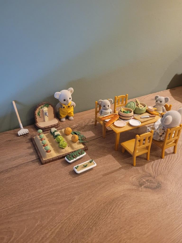 Sylvanian Families groentetuin en eettafel, Ophalen