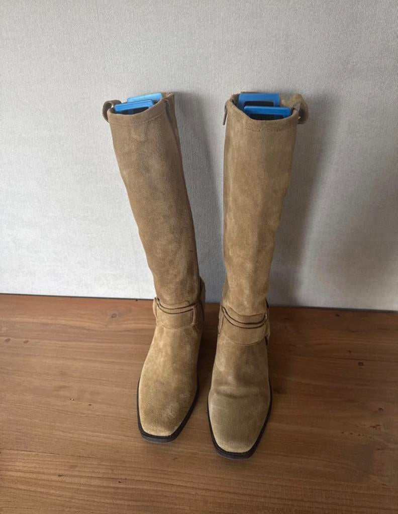 Haboob suede laarzen 1 x gedragen, maat 39, Hoge laarzen, Bruin, Verzenden, Zo goed als nieuw