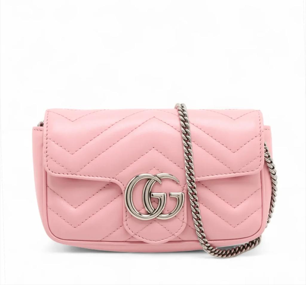 Gucci Marmont Matelasse Super Mini Rose, Verzenden, Nieuw, Roze, Schoudertasje