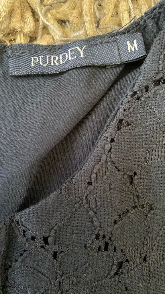 Purdey donderblauwe Kanten Top Maat M, Ophalen of Verzenden, Zo goed als nieuw, Maat 38/40 (M), Blauw