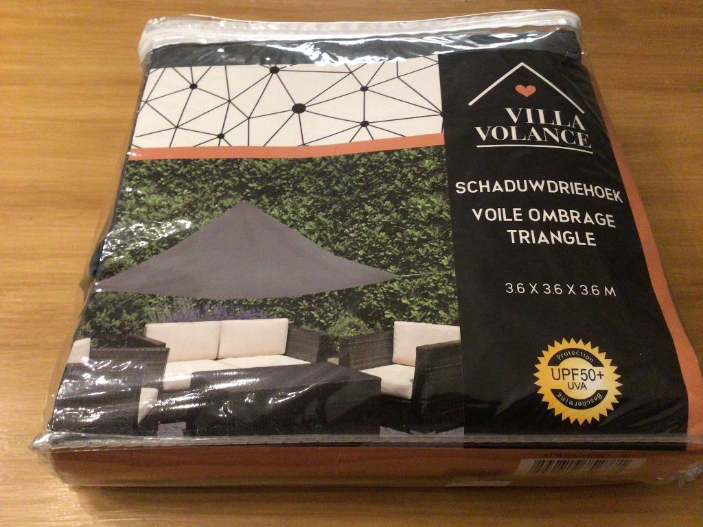Nieuw Schaduwdoek Driehoek 3,6x3,6x3,6 m, Tuin en Terras, Schaduwdoeken, Ophalen of Verzenden, Nieuw