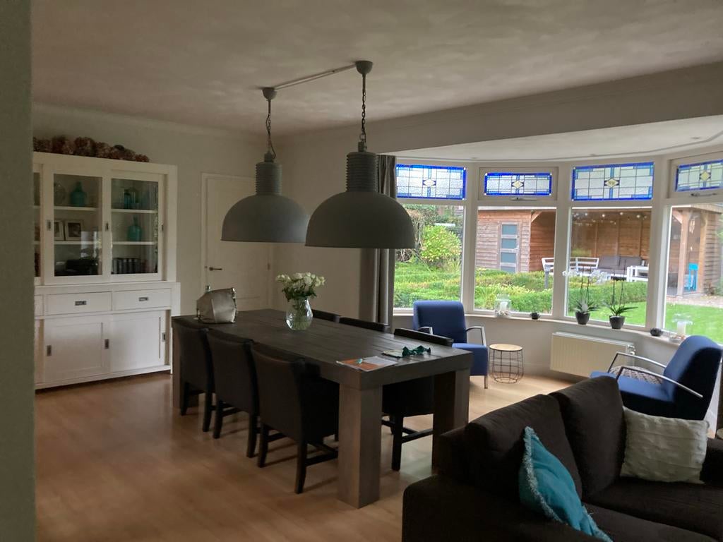 Twee Grote Industriële Hanglampen - Design, Frezoli Lozz, Ophalen of Verzenden, Zo goed als nieuw, Metaal, 75 cm of meer