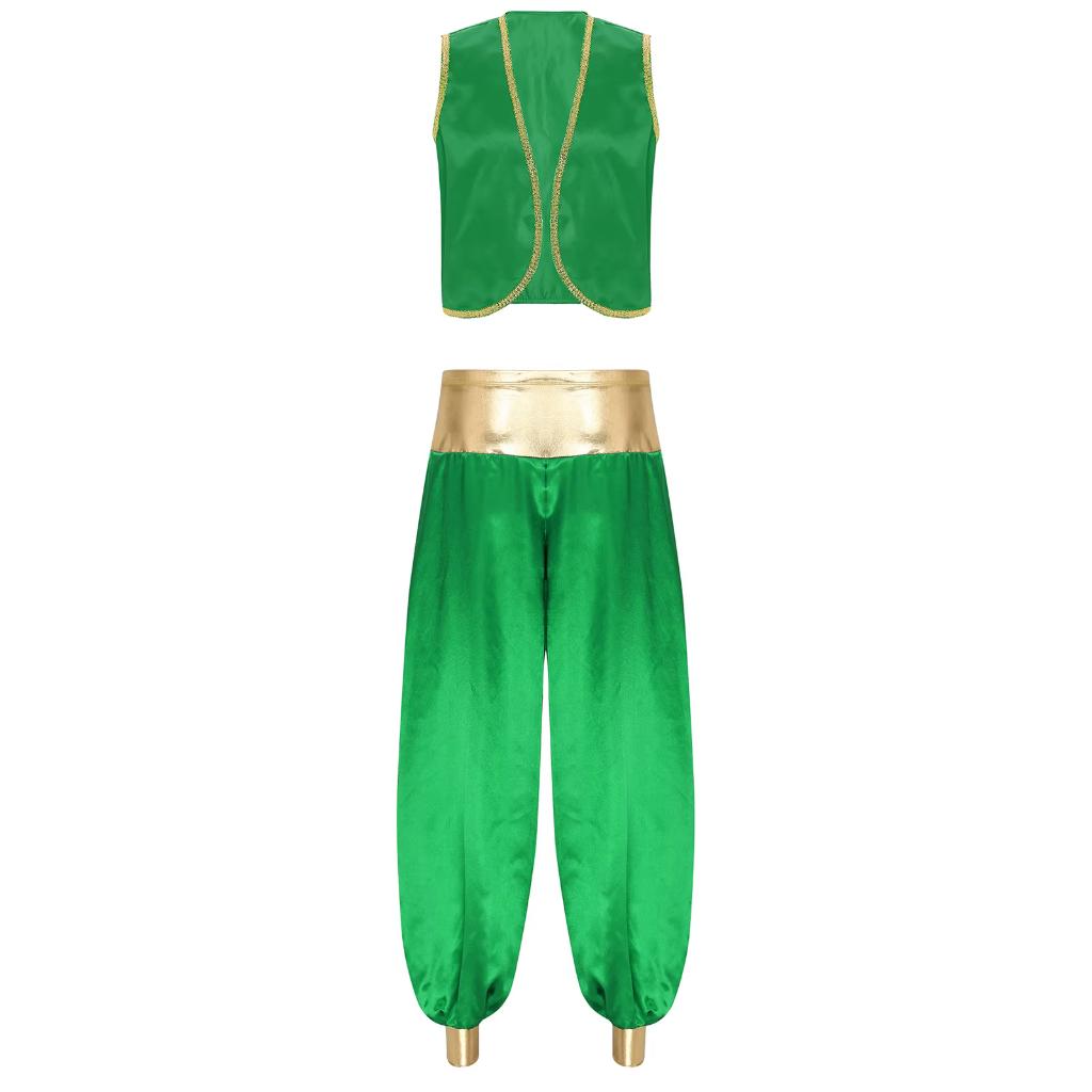 Groen arabische prins kostuum, Kleding | Heren, Carnavalskleding en Feestkleding, Verzenden, Nieuw, Overige maten, Kleding