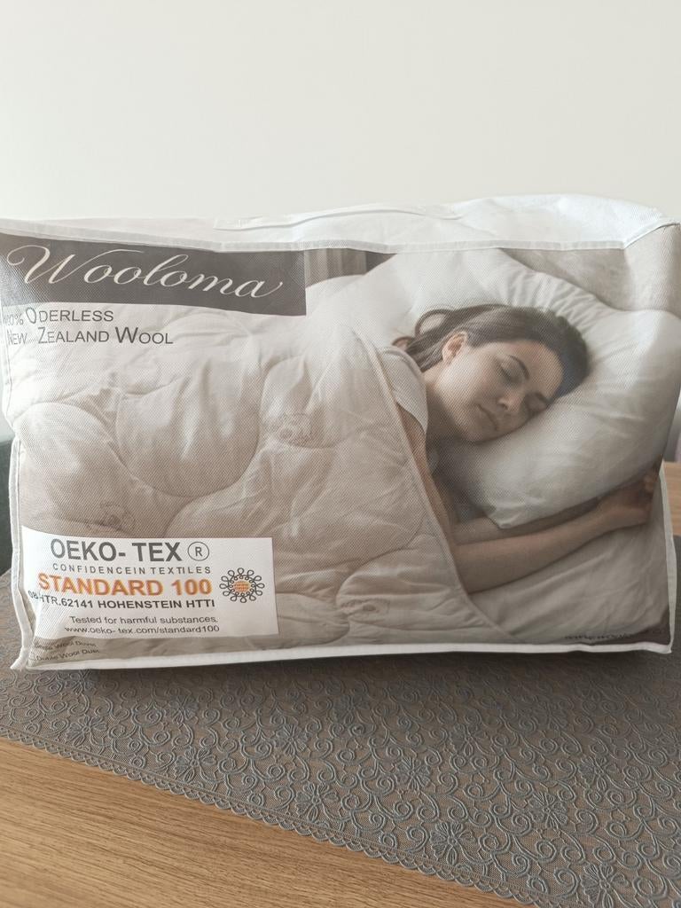 100% wollen premium dekbed 155-215 cm 350gr wol m2, Wit, Ophalen of Verzenden, Deken of Dekbed, Nieuw