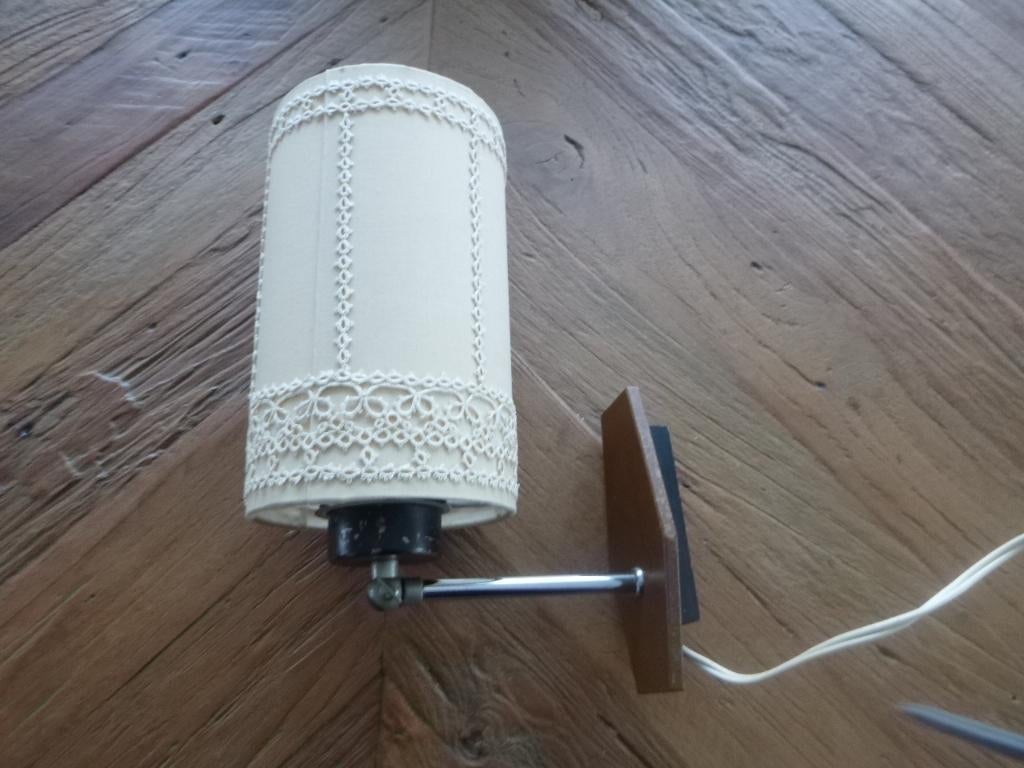 prachtige vintage jaren '50 wandlampje (Deens?, Huis en Inrichting, Lampen | Wandlampen, Ophalen of Verzenden, Gebruikt, Overige materialen