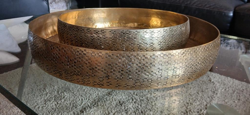 Gouden schalen, Ophalen, Overige materialen, Schaal, Rond