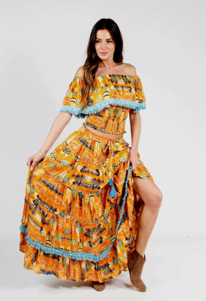 2-Delig Gipsy set maat M/L, Maat 38/40 (M), Verzenden, Geel, Nieuw