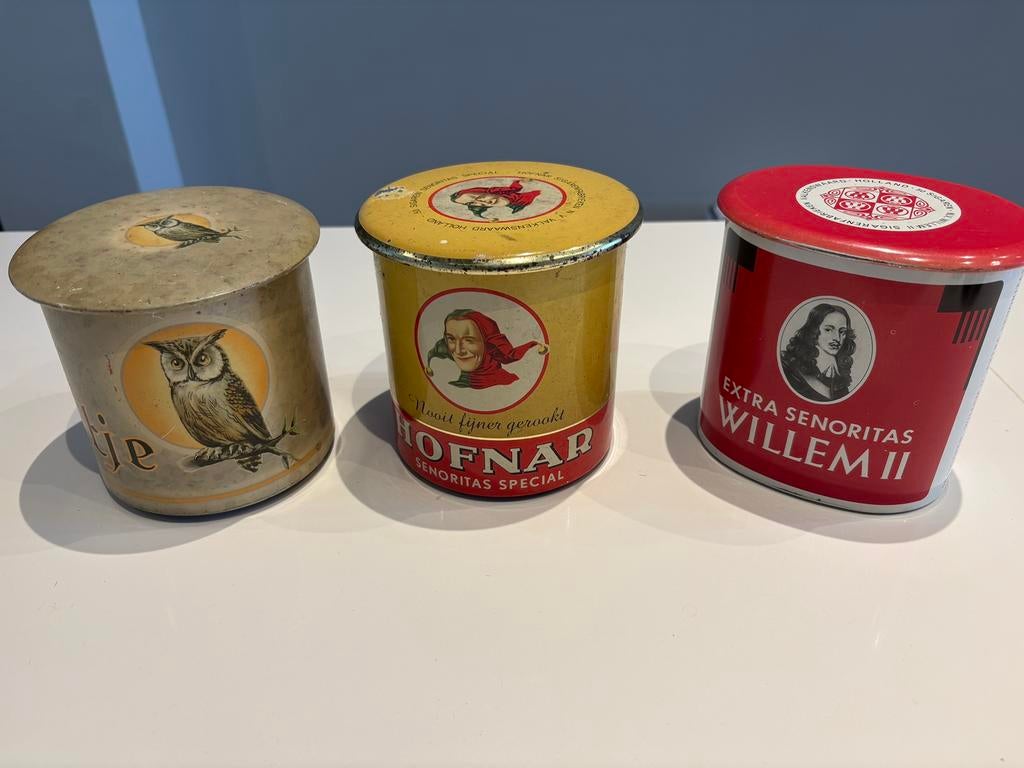 Oude sigaren blikken, Verzamelen, Blikken, Ophalen of Verzenden, Zo goed als nieuw, Overige