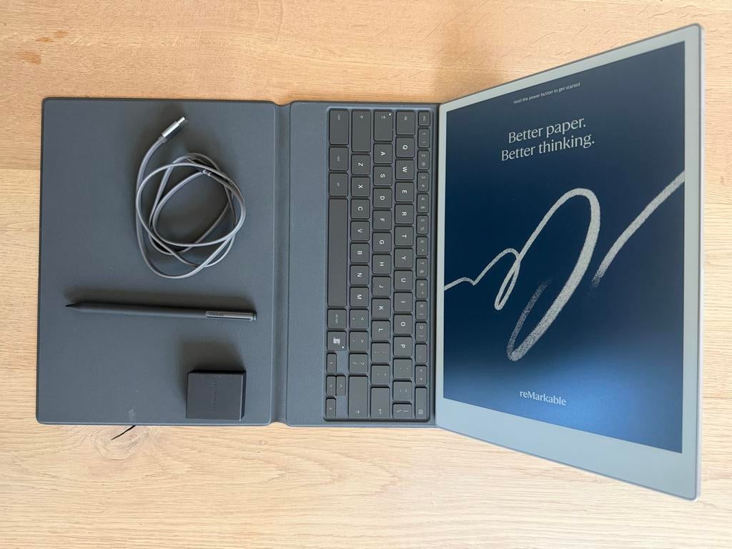 Remarkable e-reader met keyboard folio en pen, Computers en Software, E-readers, Ophalen, Gebruikt, 10 inch of meer, Touchscreen